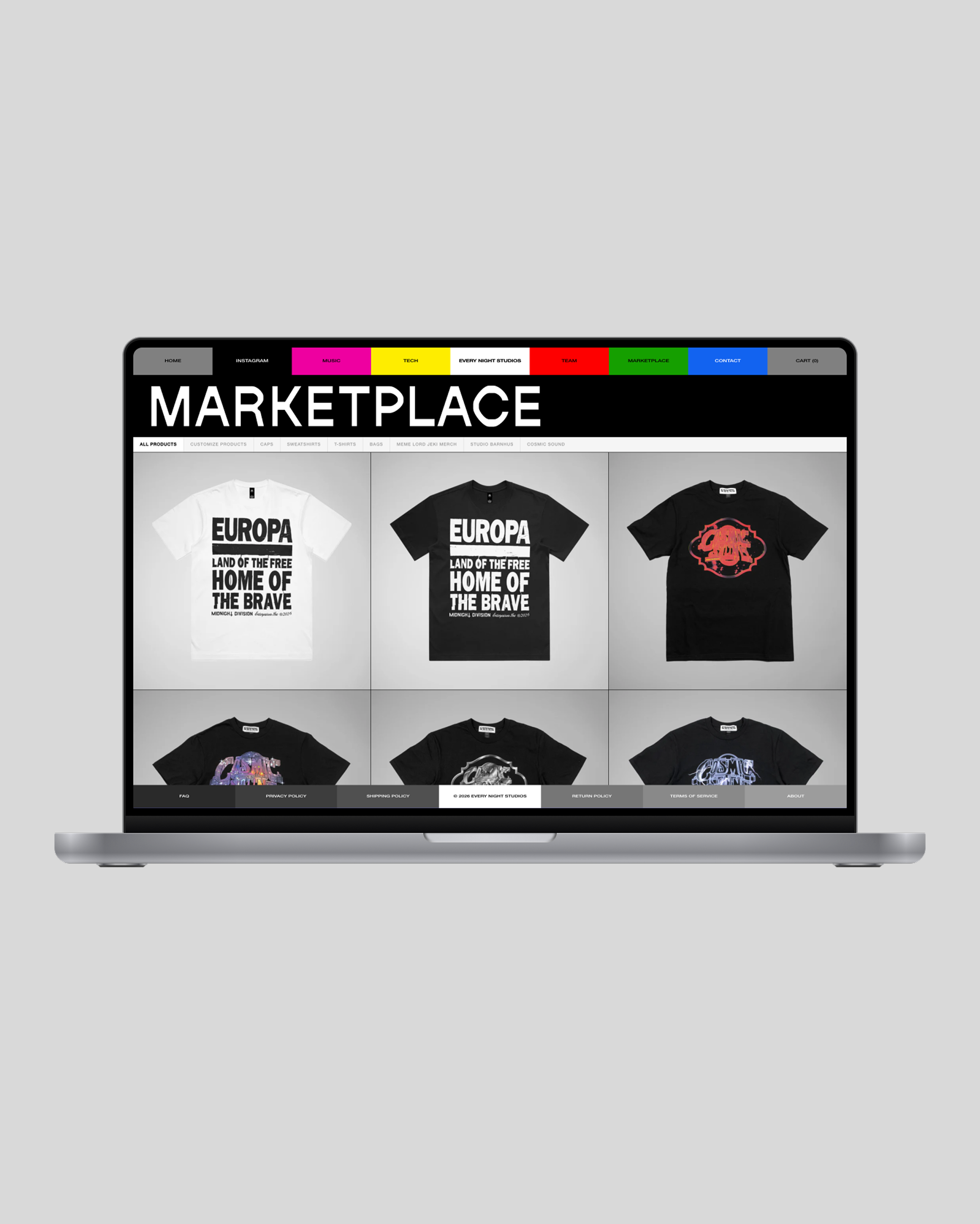 EVERY NIGHT STUDIOS / STOREFRONT AND RADIO WEBSITE